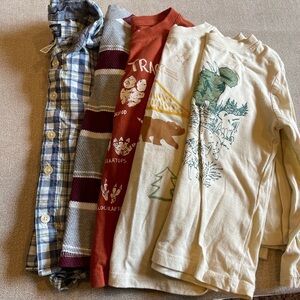 Children's Long Sleeve Shirt Bundle - Plaid, Striped, Graphic